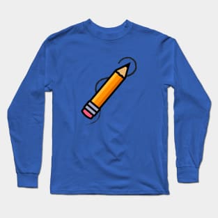 Simplistic School Pencil Long Sleeve T-Shirt